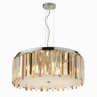 HÄNGLAMPA I KRISTALL Clarissa 60/25-150 cm  - klar/kromfärg, Design, metall/glas (60/25-150cm)