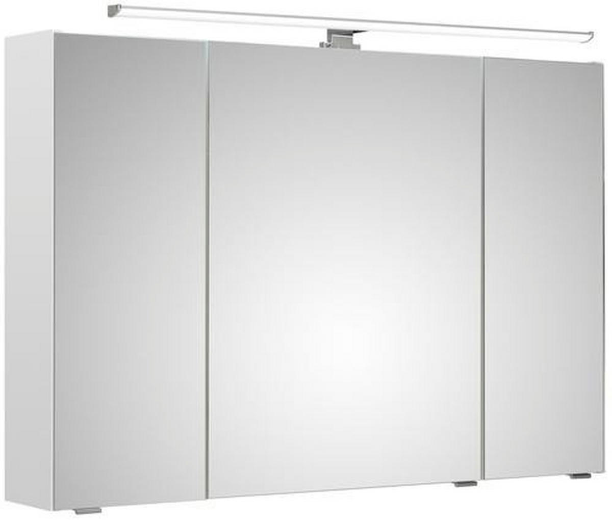 TÜKRÖS SZEKRÉNY 105/70/16 cm  - króm/fehér, Konventionell, faalapú anyag/Üveg (105/70/16cm) - Xora