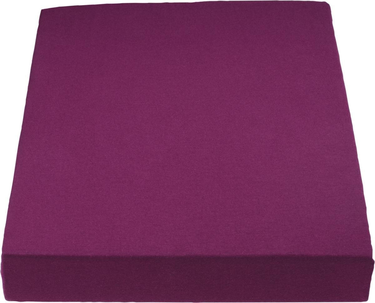 SPANNLEINTUCH 180/200 cm Jersey  - Beere/Violett, Basics, Textil (180/200cm) - Novel
