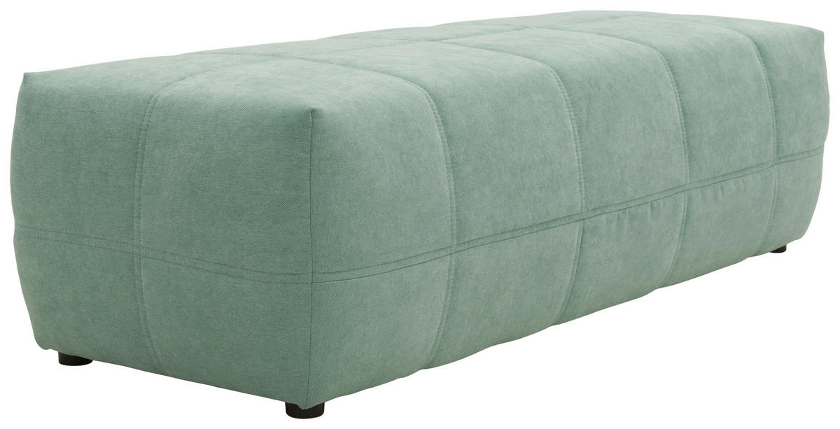 HOCKER Mikrofaser Mintgrün  - Schwarz/Mintgrün, Design, Kunststoff/Textil (150/60/40cm) - MID.YOU