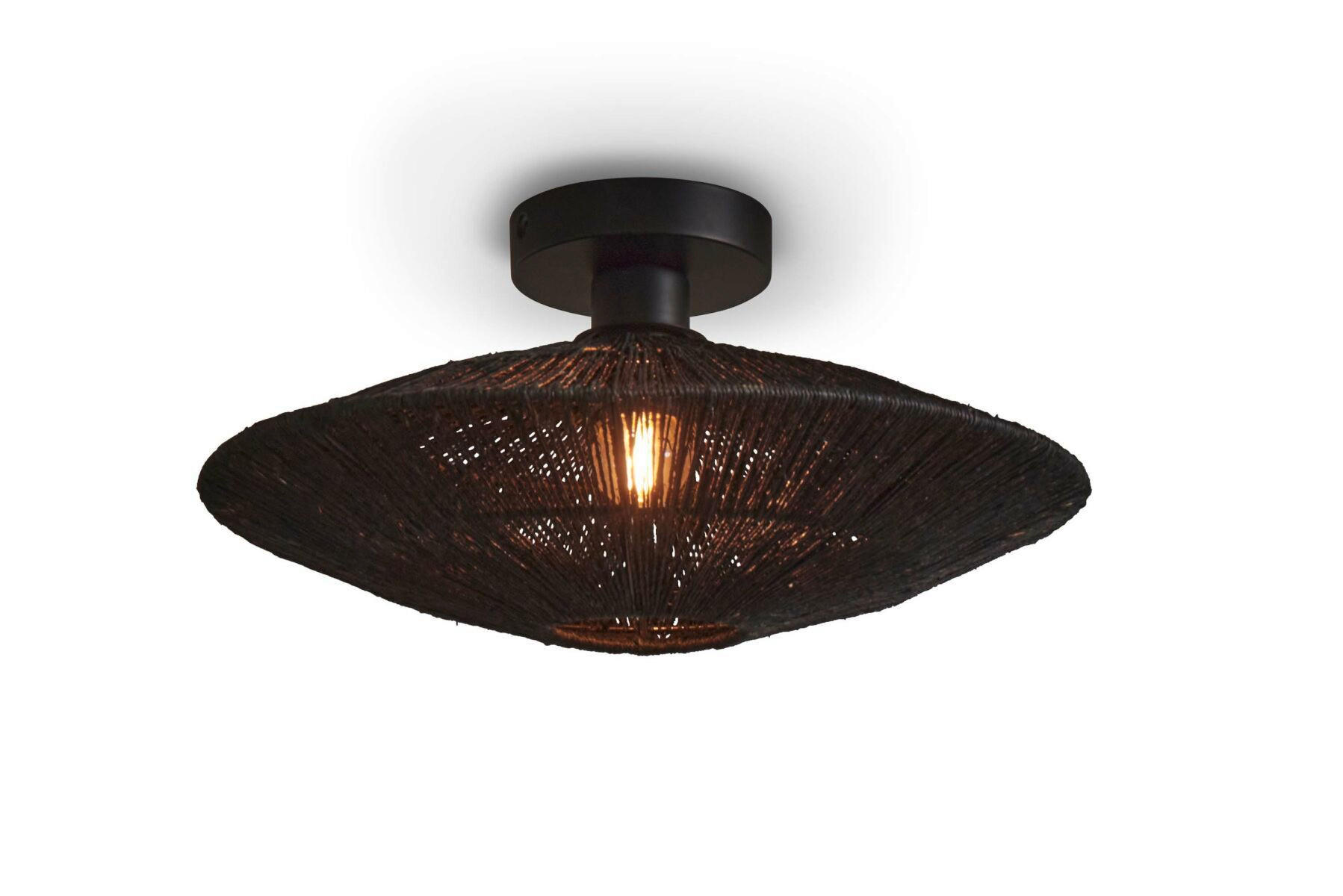 DECKENLEUCHTE GOOD&MOJO 40/40/12 cm - Schwarz, Trend (40/40/12cm) - Good & Mojo