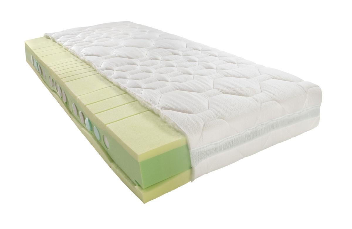 KALTSCHAUMMATRATZE 90/200 cm Höhe ca. 20 cm  - Creme, Basics, Textil (90/200cm) - Physiosleep