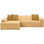 ECKSOFA in Chenille Senfgelb  188/280 cm  - Currygelb/Senfgelb, KONVENTIONELL, Kunststoff/Textil (188/280cm) - Carryhome