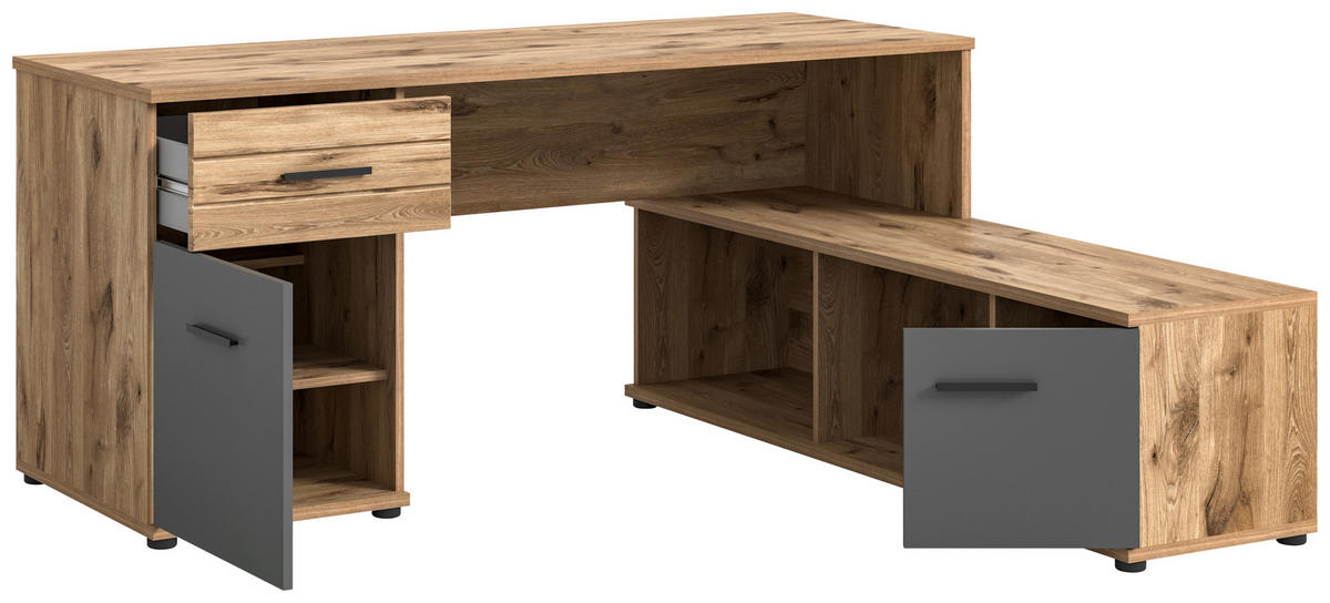 ECKSCHREIBTISCH  in  - Holzwerkstoff/Kunststoff (170cm) - MID.YOU