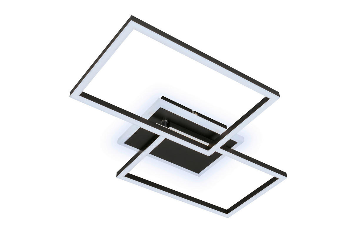 LED PLAFONJERA  - crna, Dizajnerski, metal/plastika (50/38,8/8cm)