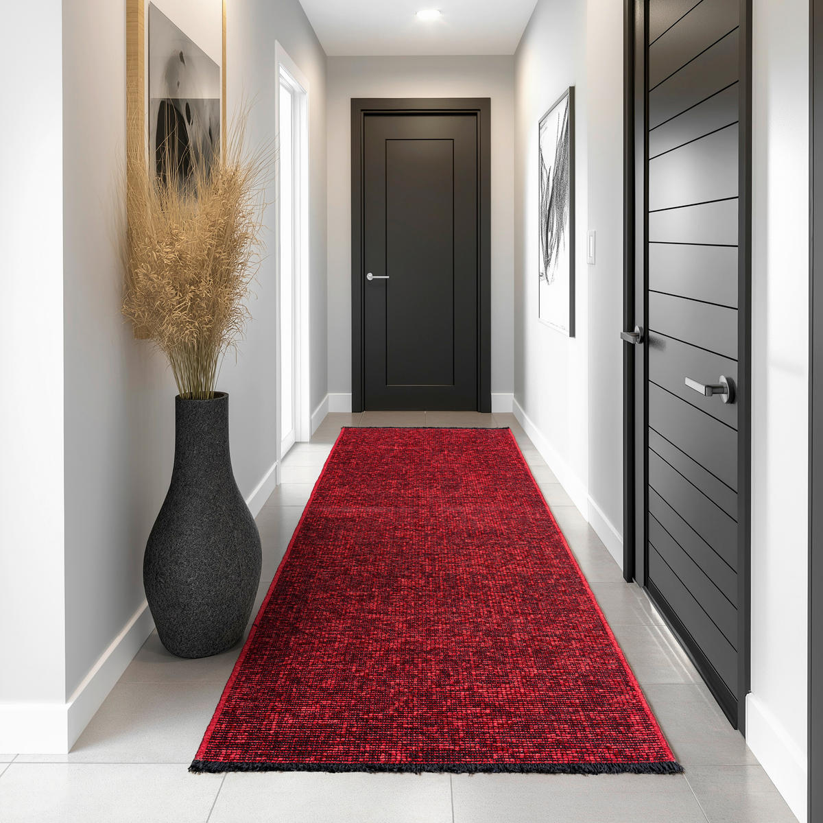 FLACHWEBETEPPICH 80/150 cm Space Rot  - Rot, Basics, Textil (80/150cm) - Novel