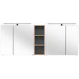 SPIEGELSCHRANK 185/70,3/17,3 cm  - Chromfarben/Eichefarben, KONVENTIONELL, Glas/Holzwerkstoff (185/70,3/17,3cm) - Dieter Knoll
