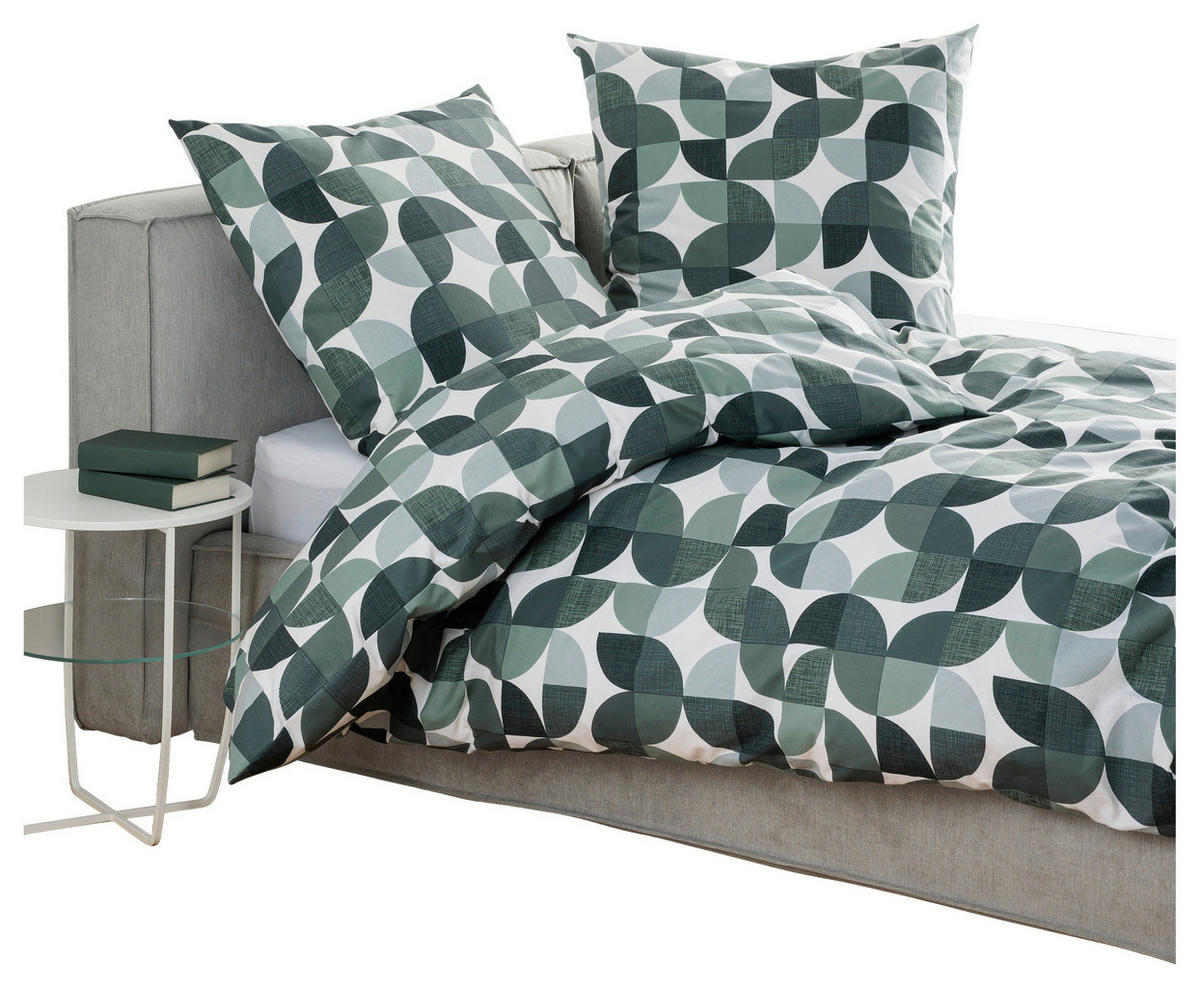 BETTWÄSCHE Biber 155/220 cm  - Mintgrün/Grün, Design, Textil (155/220cm) - Janine
