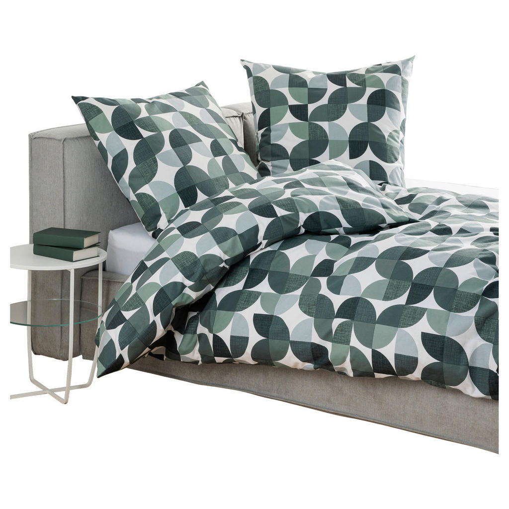 Thumbnail - Janine Bettwäsche, Grün, Mintgrün, Textil, Graphik, 135x200 cm, Textiles Vertrauen - Oeko-Tex®, Oeko-Tex® Made IN Green,...