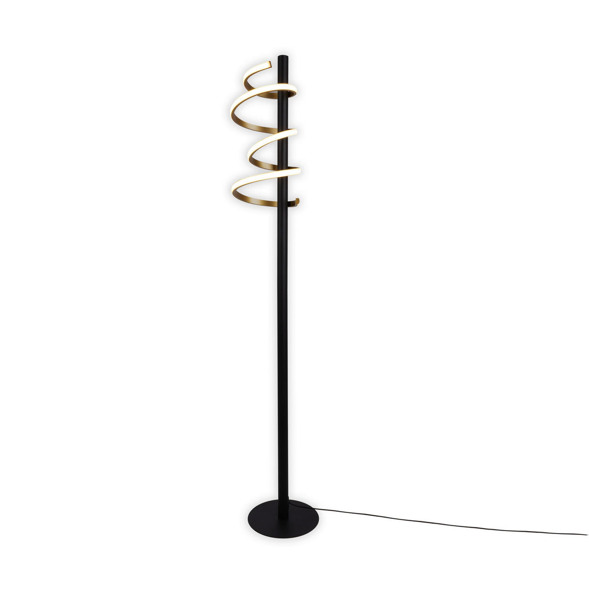 LED-STEHLEUCHTE 22/140 cm    - Goldfarben/Schwarz, Design, Kunststoff/Metall (22/140cm) - Näve
