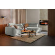 ECKSOFA in Chenille Alabasterfarben  284/205 cm  - Alabasterfarben/Schwarz, Design, Kunststoff/Textil (284/205cm) - Xora