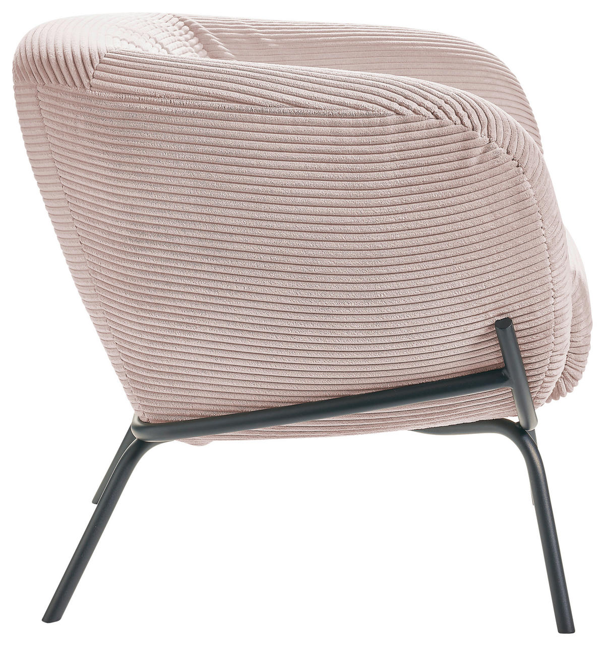 COCKTAILSESSEL in Cord Rosa  - Rosa, Design, Textil (79/71/74cm) - Lomoco