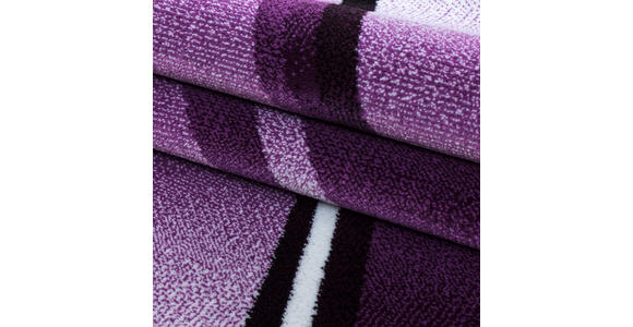 FLACHWEBETEPPICH 240/340 cm Parma Schwarz, Weiß, Violett - Violett/Schwarz, Design, Textil (240/340cm) - Novel