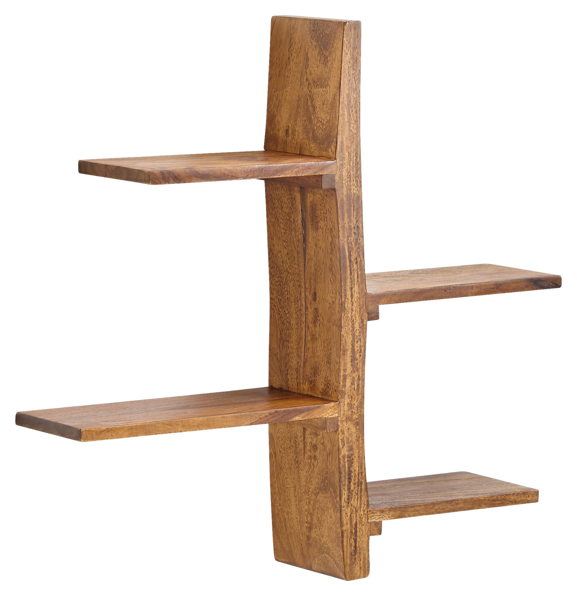 WANDREGAL  - Sheeshamfarben, MODERN, Holz (58/60/15cm) - MID.YOU
