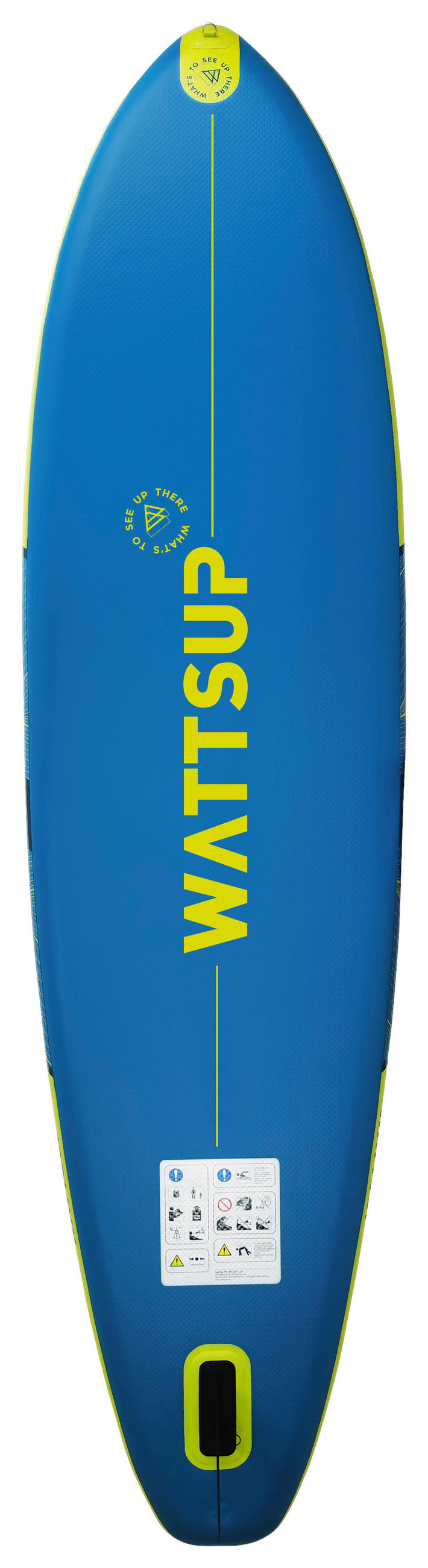 STAND-UP PADDLE BOARD SUP WATTSUP SAR 10'8  - Blau/Gelb, KONVENTIONELL, Kunststoff (325/84/15cm) - Atrigo