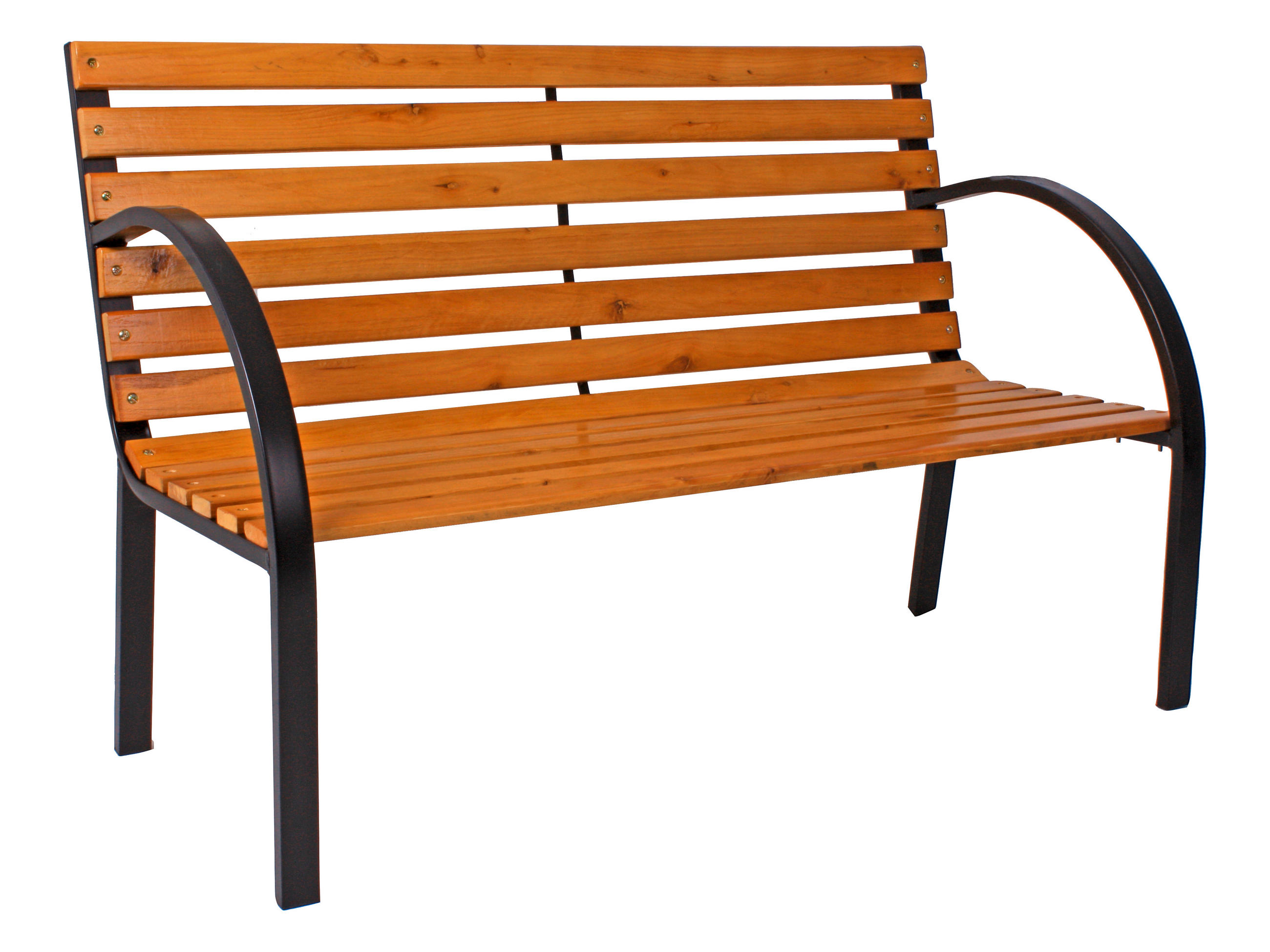 GARTENBANK 122/80/60 cm  in Braun, Naturfarben, Schwarz  - Schwarz/Braun, Basics, Holz/Metall (122/80/60cm) - Gardenson