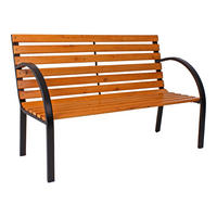 GARTENBANK 122/80/60 cm Spießtanne  Stahl  - Schwarz/Braun, Basics, Holz/Metall (122/80/60cm) - Gardenson