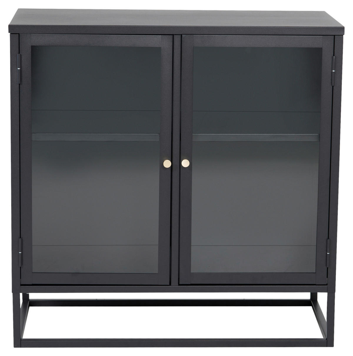 SIDEBOARD  in 85/85/40 cm  - Schwarz, Design, Glas/Metall (85/85/40cm) - Livetastic