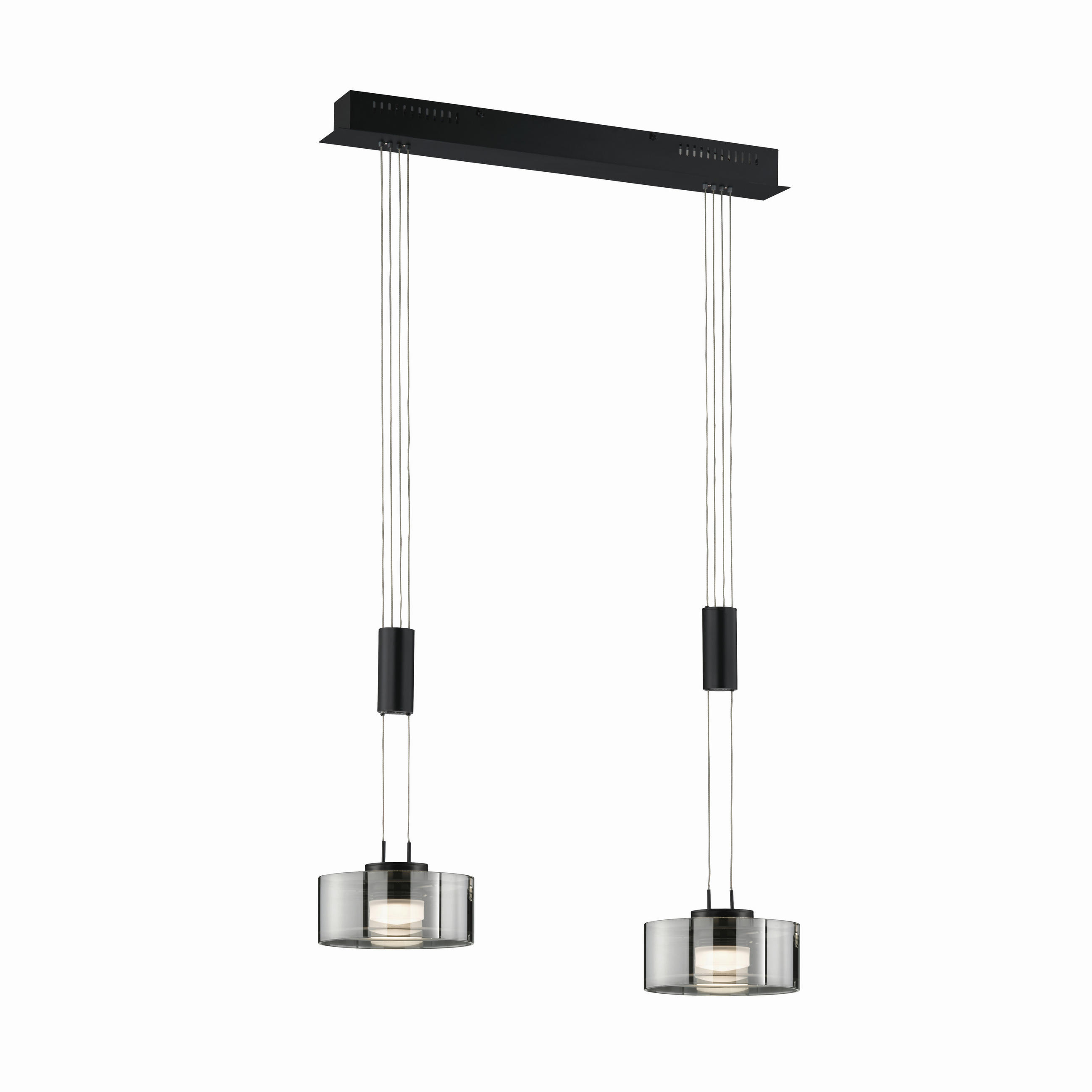 LED-PENDELLEUCHTE Lavin 64/20/160 cm   - Design, Glas/Metall (64/20/160cm) - Fischer & Honsel