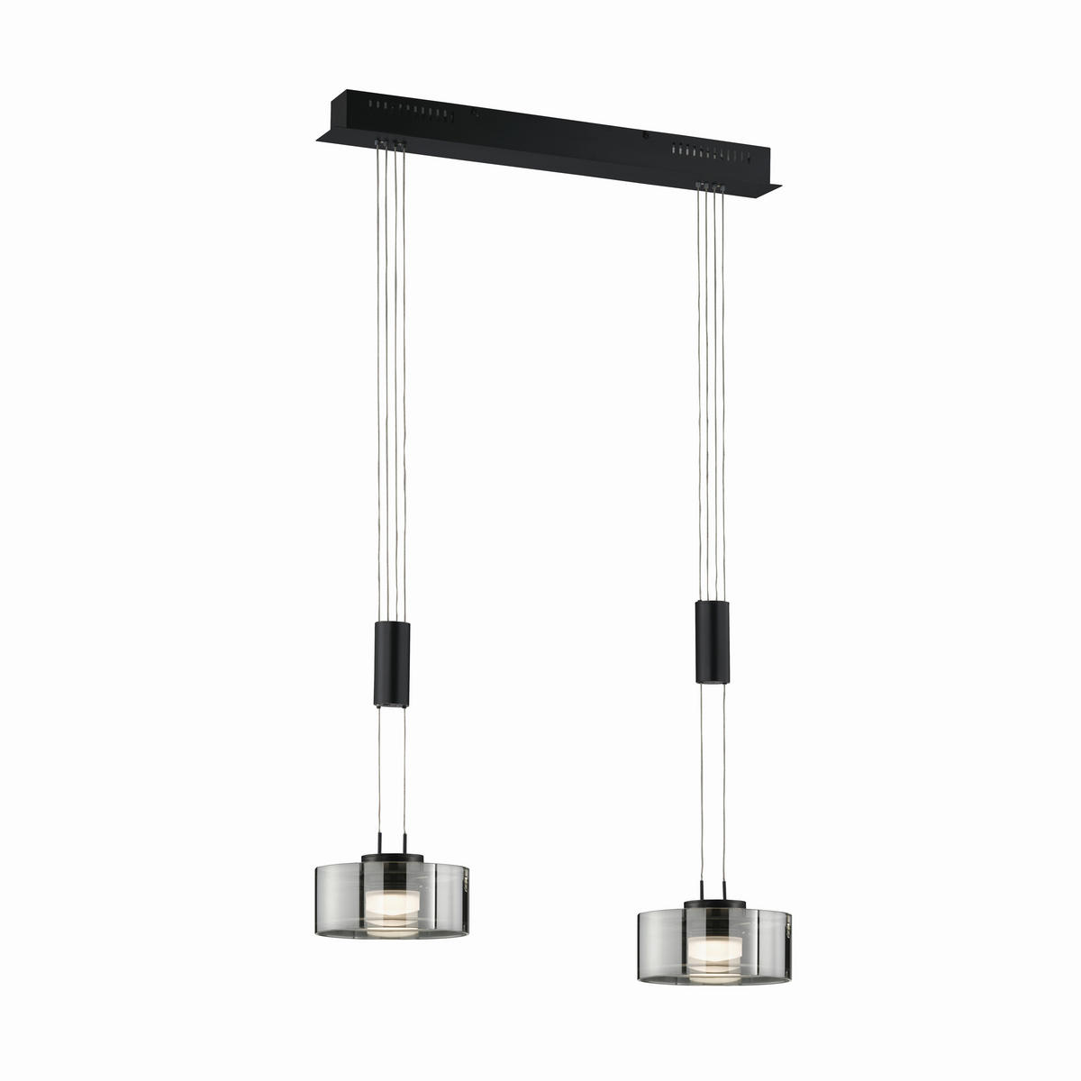 LED-PENDELLEUCHTE Lavin 64/20/160 cm   - Design, Glas/Metall (64/20/160cm) - Fischer & Honsel