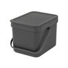 ABFALLEIMER SORT & GO 6 L  - Grau, Basics, Kunststoff (20/24,9/18,1cm) - Brabantia