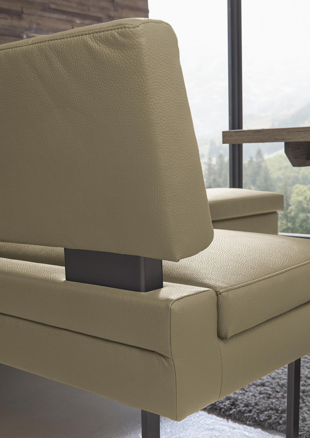 ECKBANK 158/200 cm Mikrofaser Grün   - Schwarz/Grün, Design, Textil/Metall (158/200cm) - Dieter Knoll