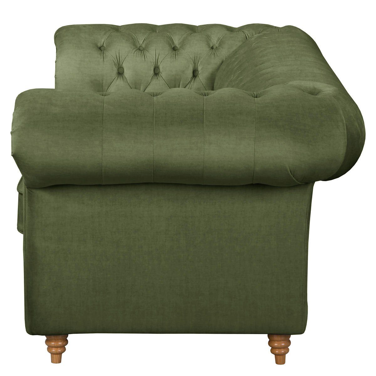 SCHLAFSOFA Mikrofaser Dunkelgrün Armteil links, Armteil rechts  - Dunkelgrün/Braun, Design, Holz/Textil (190/74/91cm) - P & B