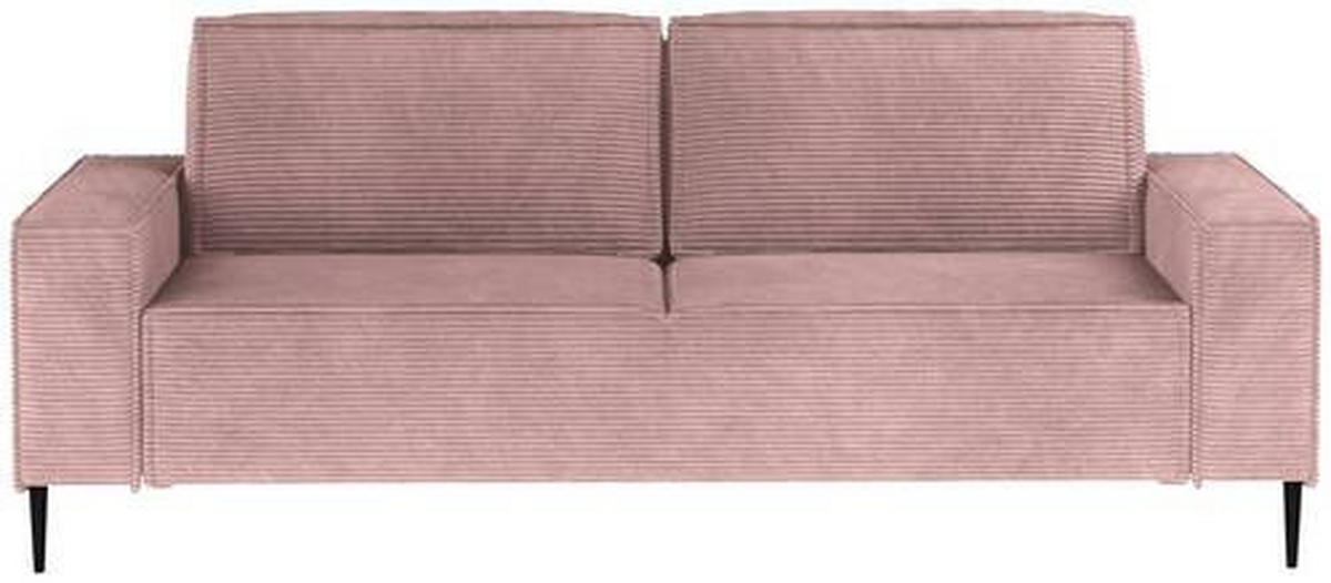 SCHLAFSOFA in Webstoff Mauve  - Mauve/Schwarz, Design, Textil/Metall (240/89/103cm) - Ti'me