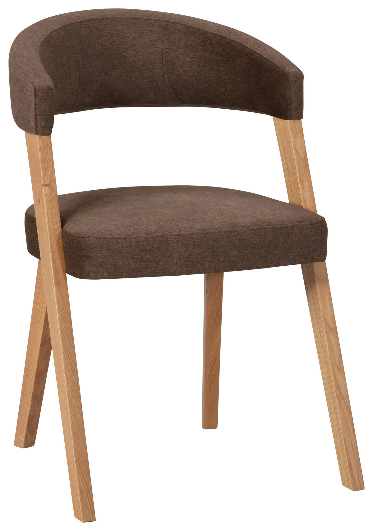 STUHL in Holz, Textil Dunkelbraun, Wildeiche  - Wildeiche/Eichefarben, MODERN, Holz/Textil (56/81/66cm) - Venda