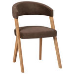 STUHL in Holz, Textil Dunkelbraun, Wildeiche  - Wildeiche/Eichefarben, MODERN, Holz/Textil (56/81/66cm) - Venda