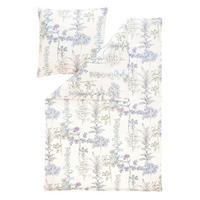 BETTWÄSCHESET ATELIER Makosatin 160/210 cm  65 cm/100 cm  - Blau, Basics, Textil (160/210cm) - Estella