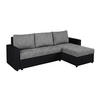 ECKSOFA Grau, Schwarz  - Schwarz/Grau, Design, Kunststoff/Textil (147/228cm) - P & B
