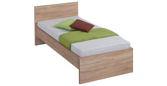 BETT 90/200 cm in Sonoma Eiche - Sonoma Eiche, KONVENTIONELL, Holzwerkstoff (90/200cm) - Carryhome