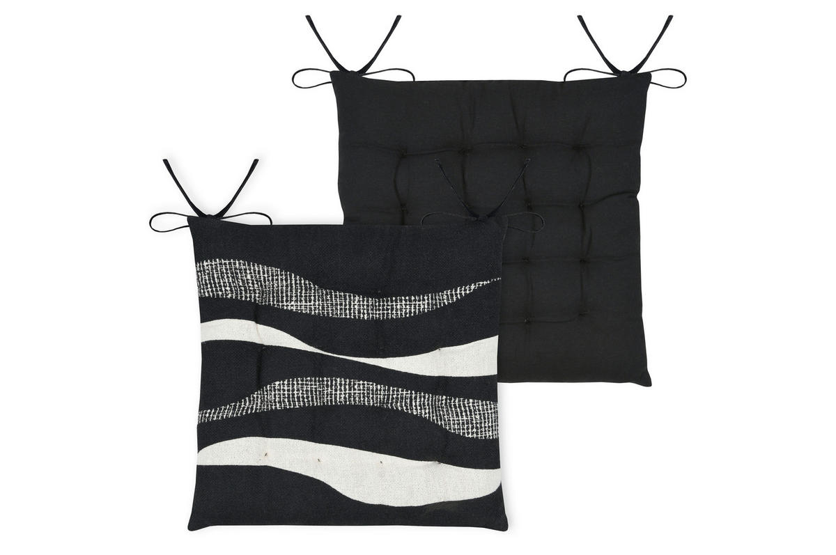 JASTUK ZA STOLICU    PETER  - crna, Konvencionalno, tekstil (38/38cm)