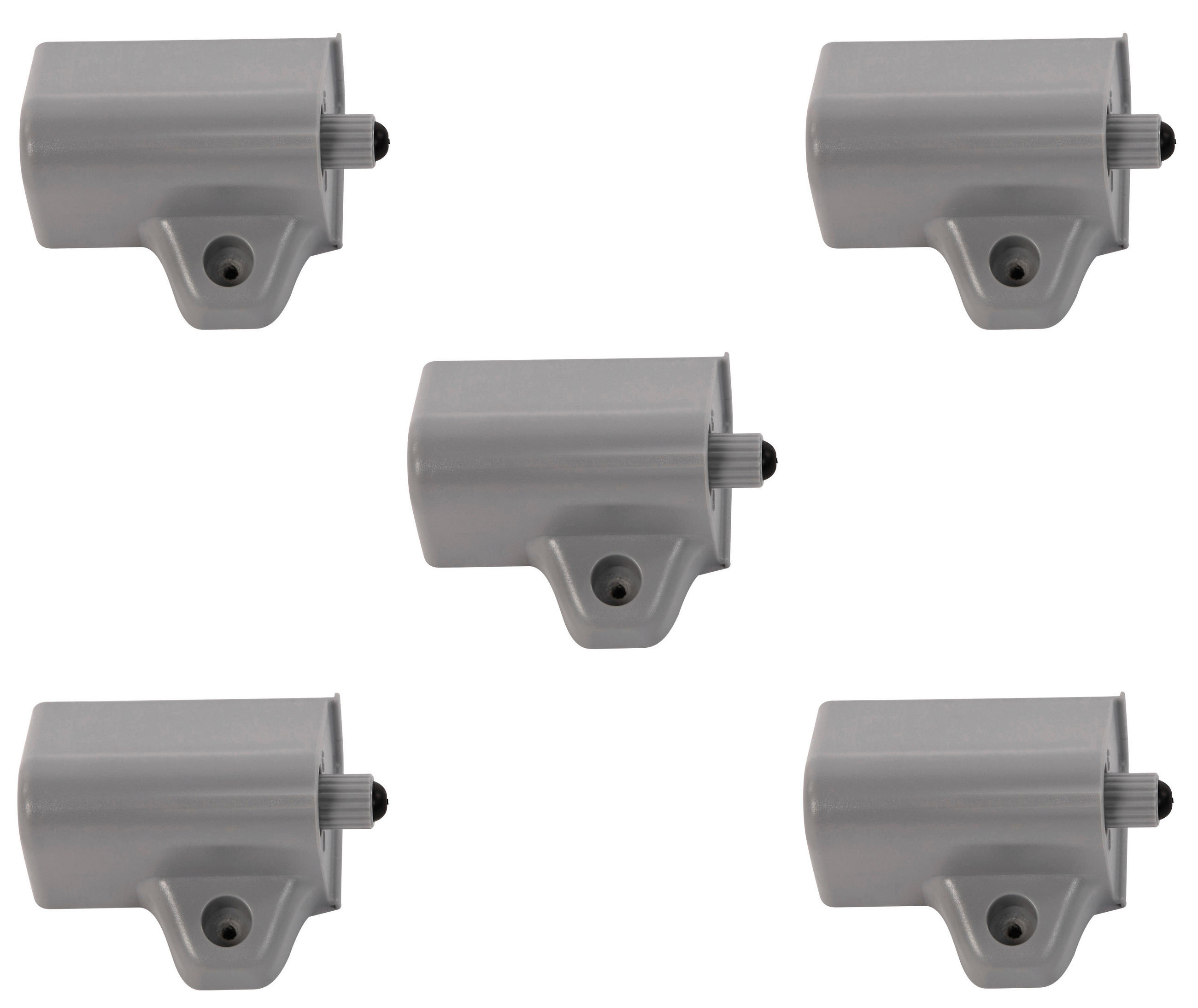 TÜRDÄMPFER 5/3/4 cm 10-teilig Grau  - Grau, Kunststoff (5/3/4cm) - Carryhome