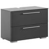 WASCHBECKENUNTERSCHRANK 80,2/59,1/35 cm  - Chromfarben/Anthrazit, KONVENTIONELL, Holzwerkstoff/Metall (80,2/59,1/35cm) - MID.YOU