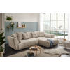 HÖRNSOFFA i chenille taupe  - svart/taupe, Klassisk, textil/plast (330/197cm) - MID.YOU