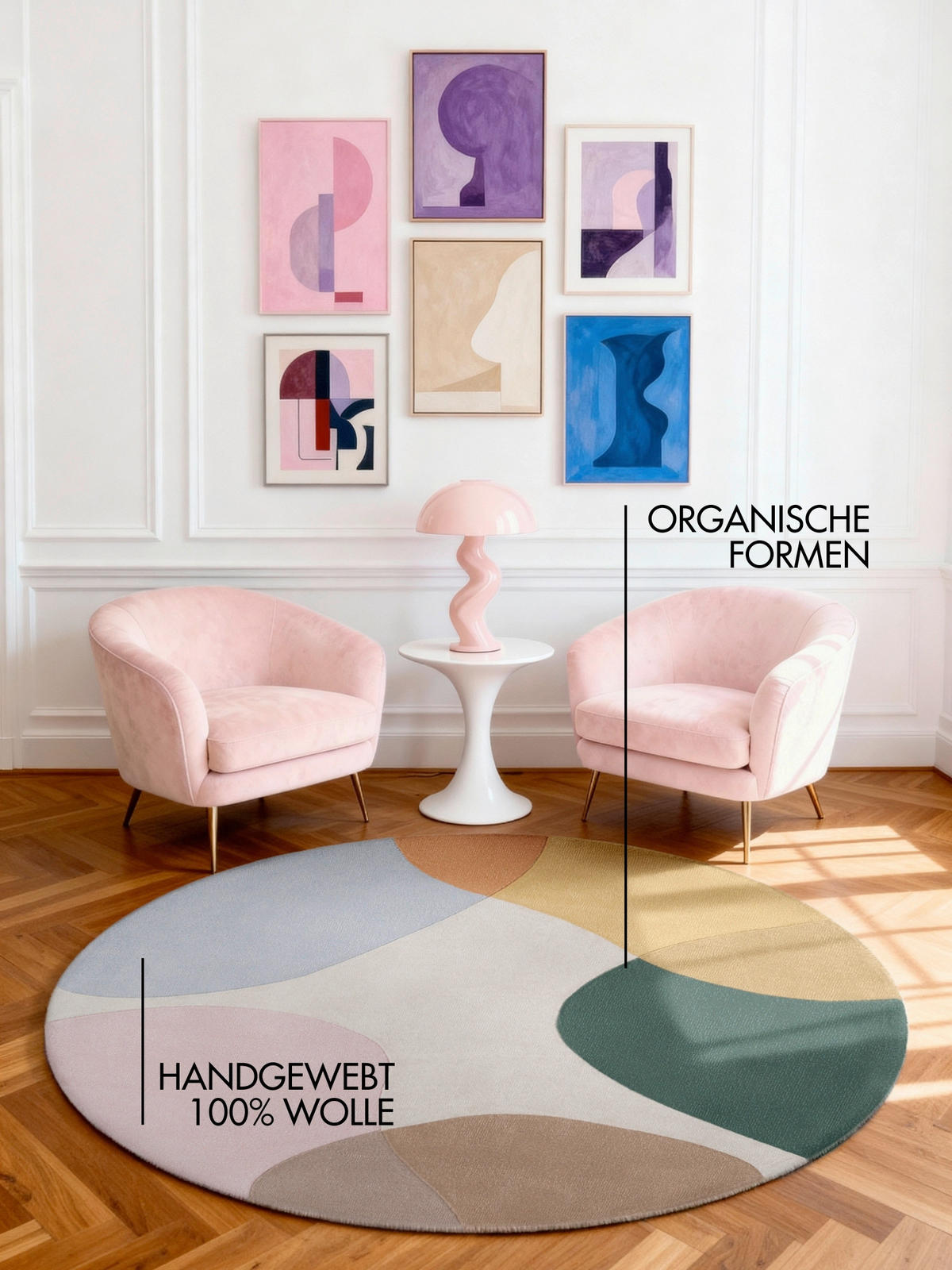 WOLLTEPPICH 200 cm Hackney Creme, Multicolor Blatt  - Multicolor/Creme, Basics, Textil (200cm) - Ted Baker
