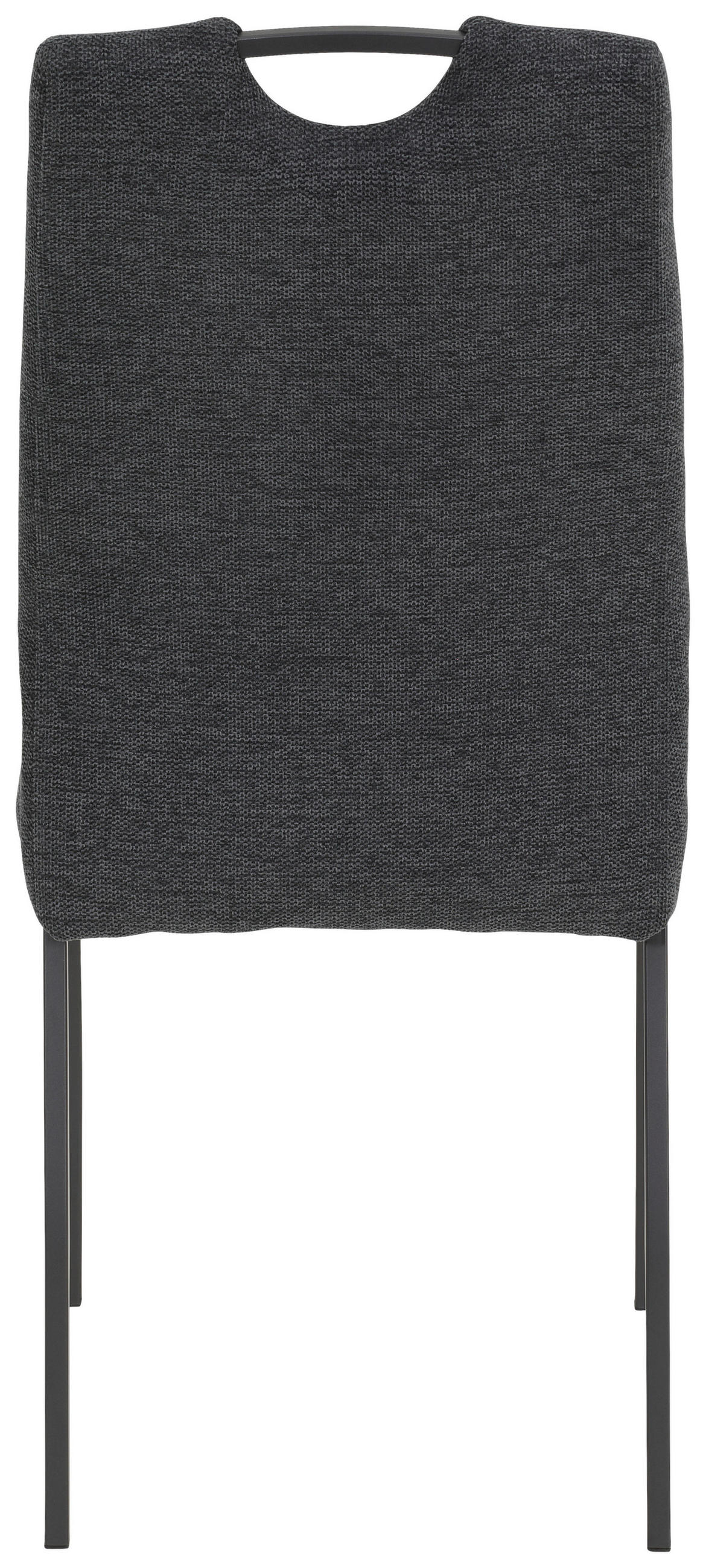 STUHL-SET 4 Stück  in Stahl Webstoff  - Dunkelgrau/Anthrazit, MODERN, Textil/Metall (44/96/64cm) - MID.YOU