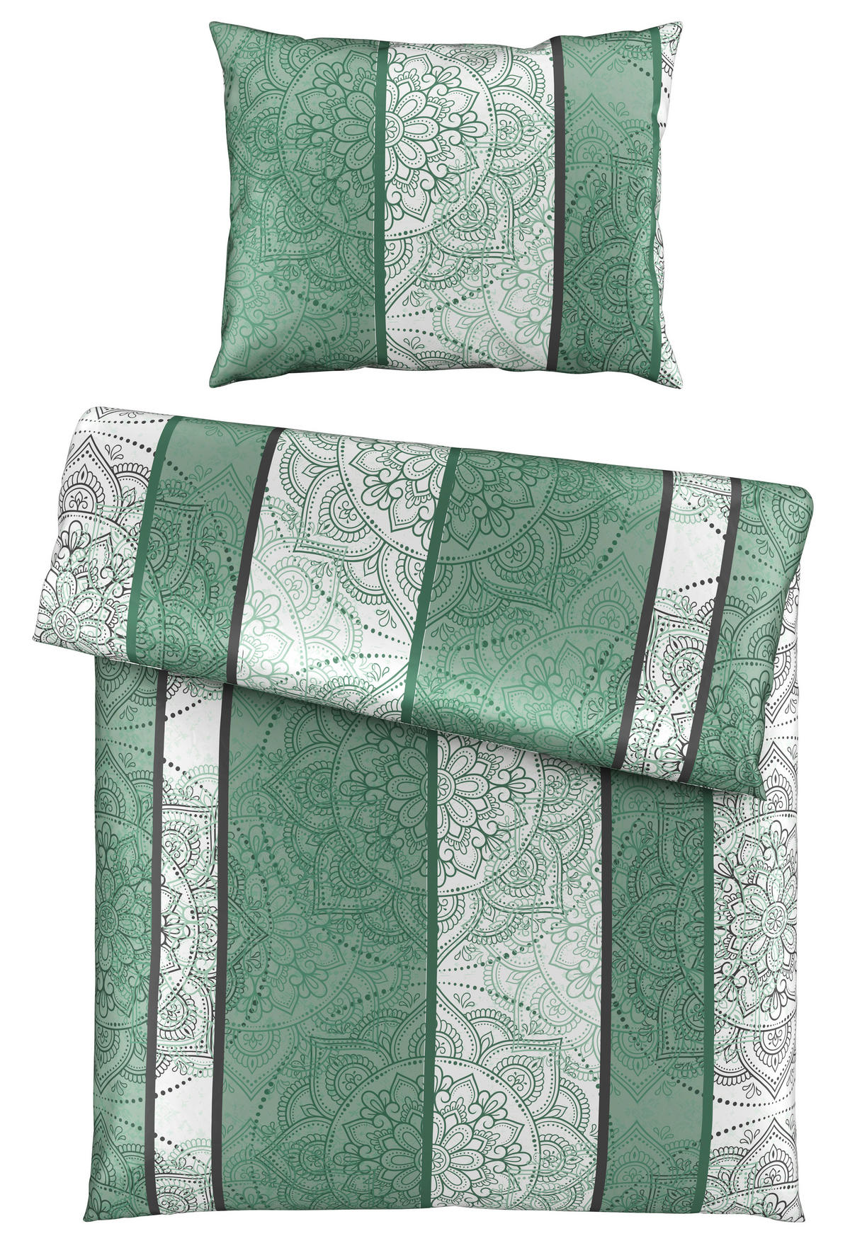 POSTELJINA DESERTIA 140/200 cm saten zelena  - zelena, Konvencionalno, tekstil (140/200cm) - Esposa