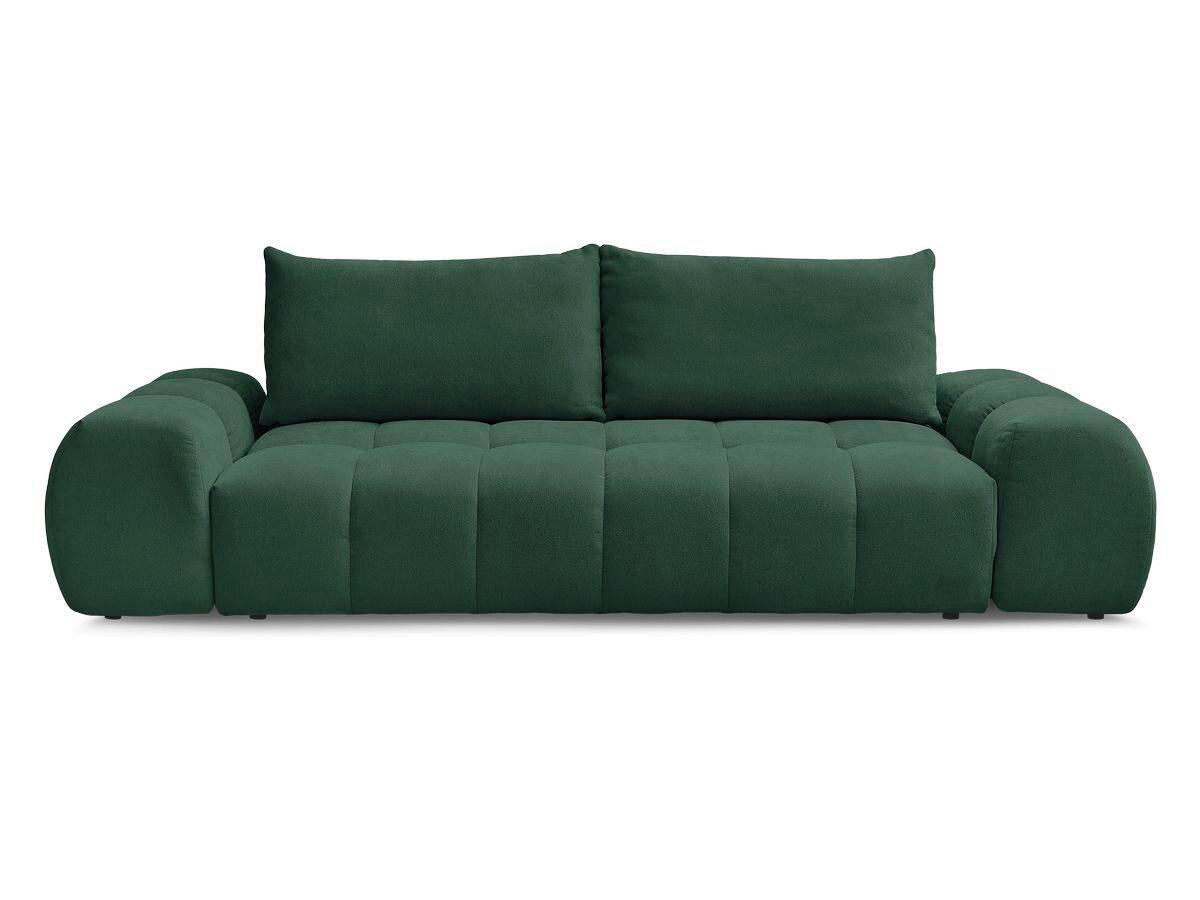SCHLAFSOFA EVEREST  mit Rücken echt, Armteil links, Armteil rechts Struktur Grün  - Schwarz/Grün, MODERN, Kunststoff/Textil (278/90/115cm)