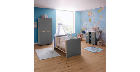 BABYZIMMER Astea - Graphitfarben/Eiche Artisan, Basics, Holz/Holzwerkstoff - My Baby Lou
