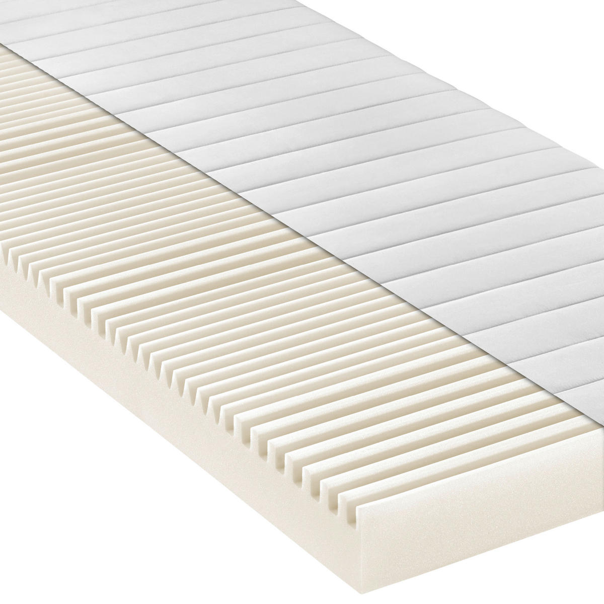 KOMFORTSCHAUMMATRATZE 90/200 cm Höhe ca. 13 cm  - Weiß, Basics, Textil (90/200cm) - Xora