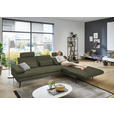 ECKSOFA in Echtleder Grün  310/180 cm  - Schwarz/Grün, Design, Leder/Metall (310/180cm) - Dieter Knoll
