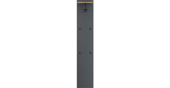 GARDEROBENPANEEL in 31/165/29 cm - Eichefarben/Anthrazit, Design, Holzwerkstoff (31/165/29cm) - Dieter Knoll