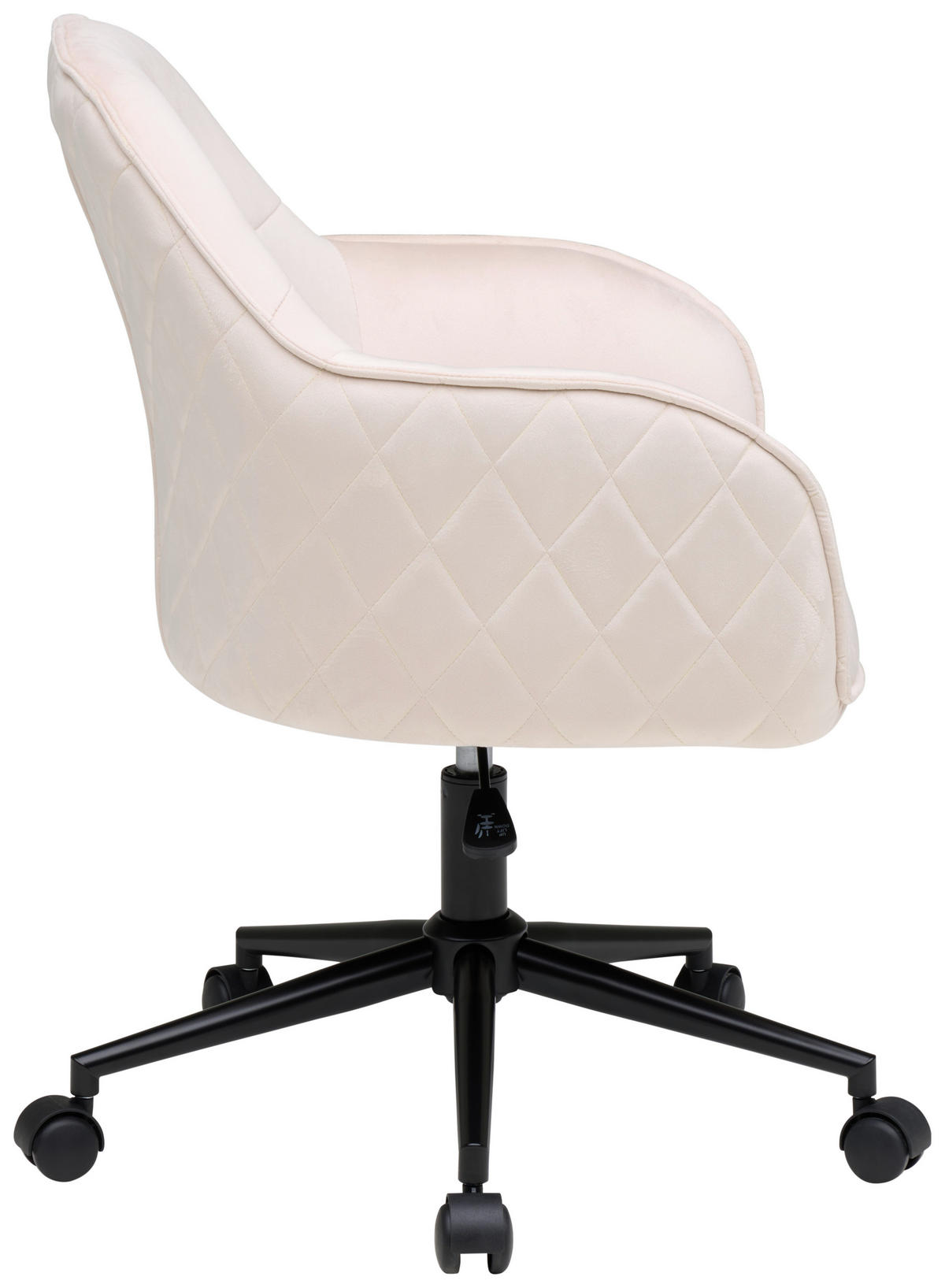 VRTLJIVI STOL kovina, tekstil bež, črna  - črna/bež, Moderno, kovina/umetna masa (58/82/90/62cm) - MID.YOU