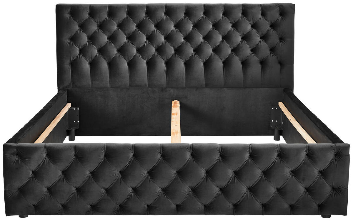 TAPECIRANI KREVET   180/200 cm   crna  - crna, Konvencionalno, tekstil/plastika (180/200cm) - Carryhome