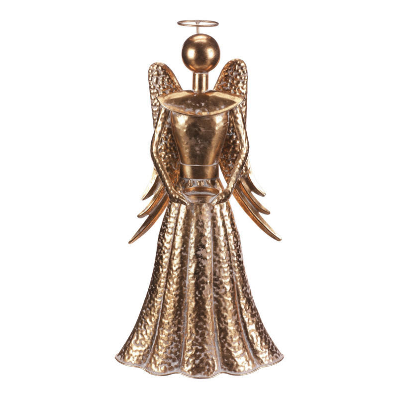 VIANOČNÁ FIGÚRKA - zlatá, Basics, kov (25/49/15cm)