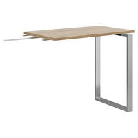 ANBAUSCHREIBTISCH Eichefarben  - Eichefarben/Grau, KONVENTIONELL, Holzwerkstoff/Metall (85/56/77cm) - Voleo