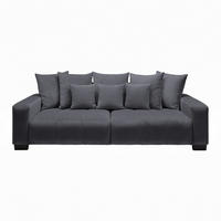 BIG SOFFA i grafitfärgad  - grafitfärgad/svart, Modern, trä (246/93/124cm) - MID.YOU